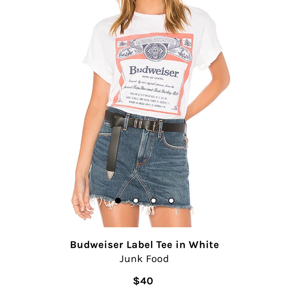 Budweiser Label Tee in White